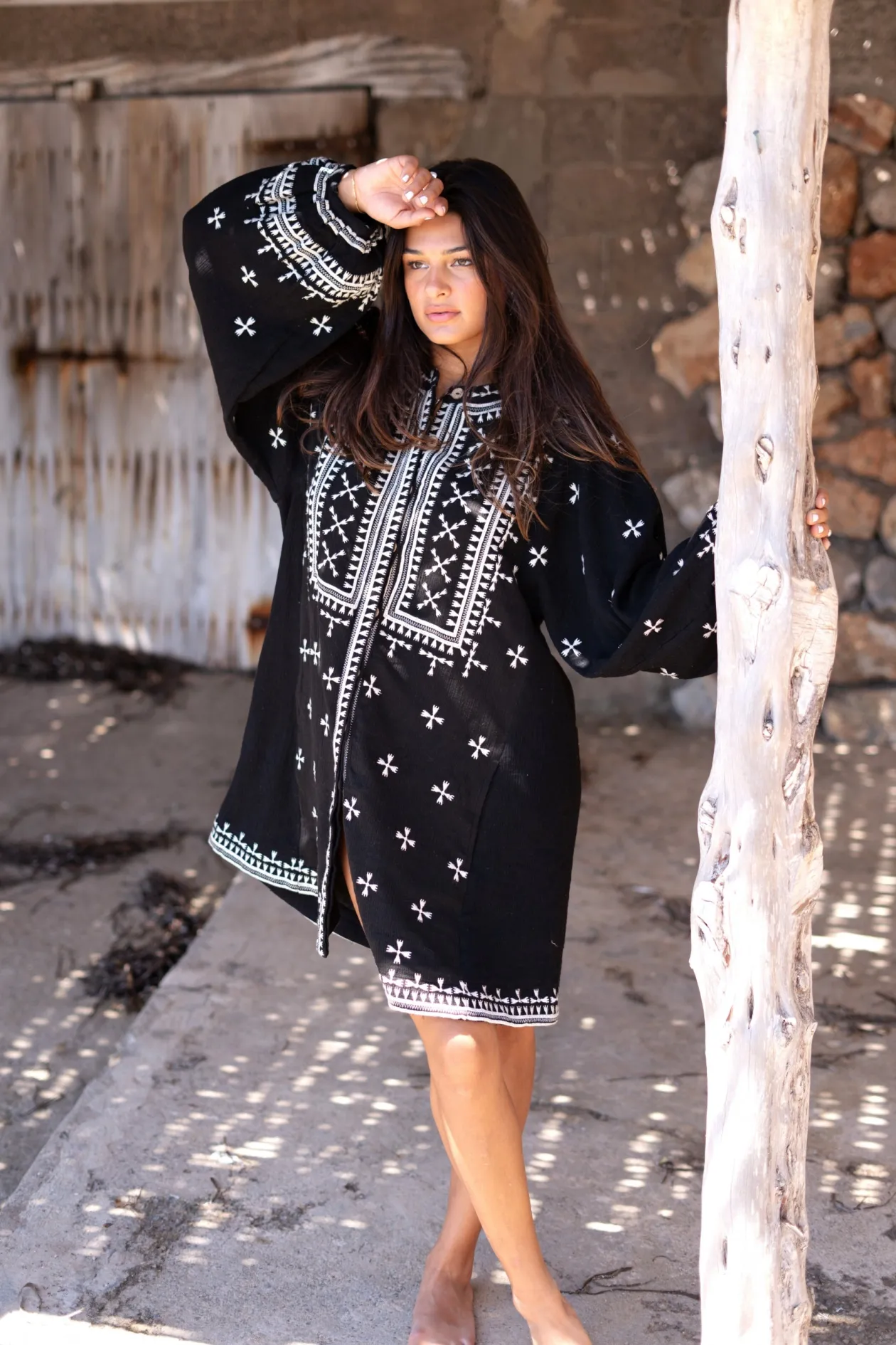 Veste longue Sonrisa Noir