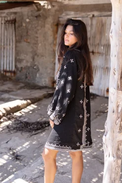 Veste longue Sonrisa Noir