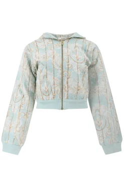 Veste Nyra Baroque Bleu pâle imprimé