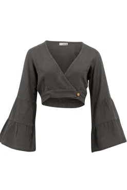 Wrap Top Adri Plain Anthracite