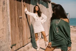Zayn Ajour Summer Dress Off White